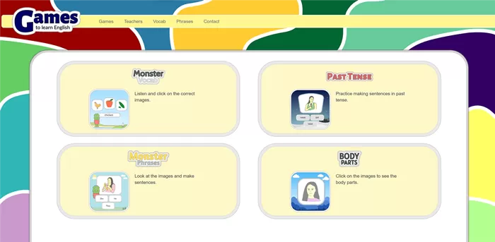 网站推荐:Games to Learn English - 通过互动游戏的方式学习英语