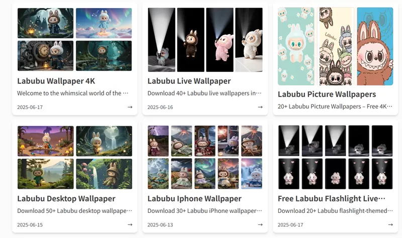 网站推荐: Labubu 壁纸和动态壁纸(免费下载令人惊叹的高清和 4K 壁纸，与 iPhone、Android 和桌面设备兼容)