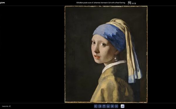 网站推荐:《戴珍珠耳环的少女》画作的 1080 亿像素扫描