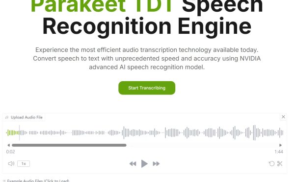 网站推荐:Parakeet TDT 语音转文本