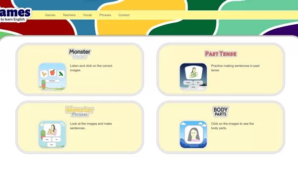 网站推荐:Games to Learn English – 通过互动游戏的方式学习英语