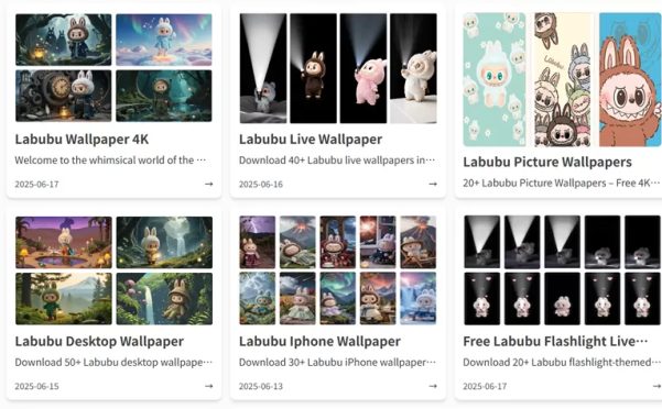 网站推荐: Labubu 壁纸和动态壁纸(免费下载令人惊叹的高清和 4K 壁纸，与 iPhone、Android 和桌面设备兼容)