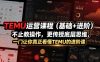 TEMU运营课程(基础+进阶)，不止教操作，更传授底层思维，一门让你真正看懂TEMU的进阶课