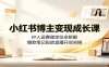 小红书博主变现成长课：IP人设赛道定位全拆解，爆款笔记投放直播开店实操
