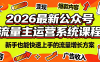 2026最新公众号流量主运营系统课程(更新7月)