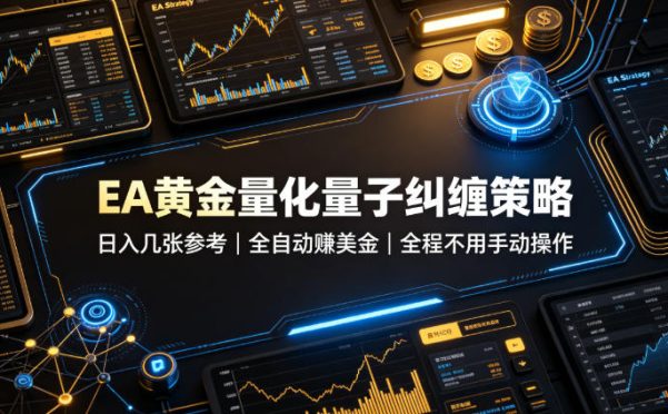 EA黄金量化量子纠缠策略,日入几张,全自动賺美金,全程不用手动操作!【揭秘】