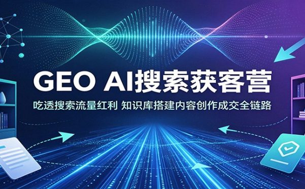 GEO AI搜索获客营:吃透搜索流量红利,知识库搭建内容创作成交全链路