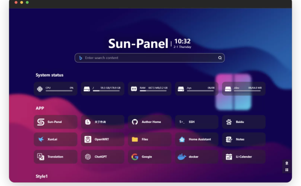 网站推荐:Sun-Panel 服务器导航面板NAS 导航面板